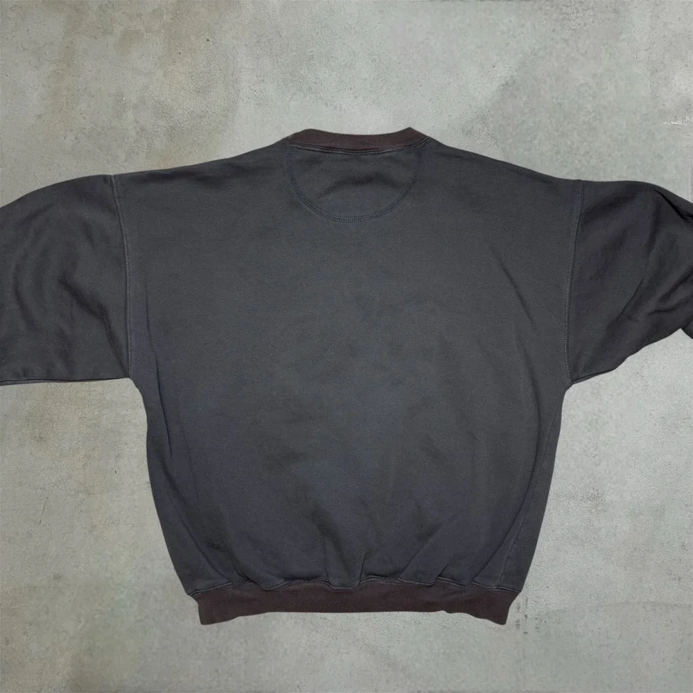 Vintage Disney World Sweatshirt Mens L Black Mickey 25th Anniversary Embroidered